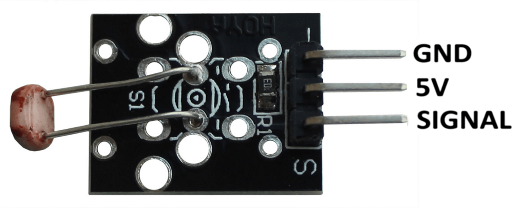 Распиновка модуля фоторезистора Arduino.