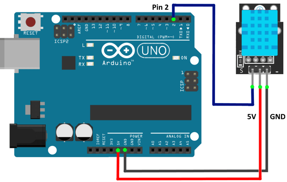 Подключение умного датчика температуры и влажности Модуль датчика температуры и влажности Arduino