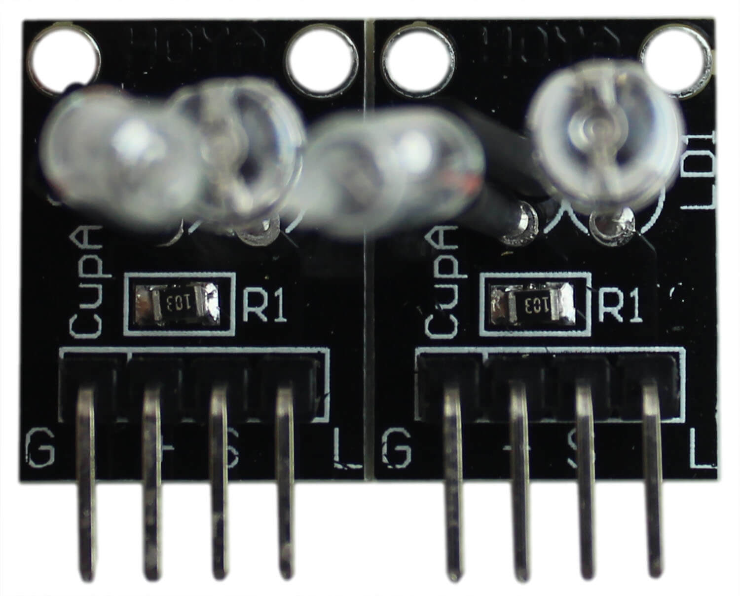 Магическая чаша света (модули датчиков наклона со светодиодами) Arduino. Вид сверху.